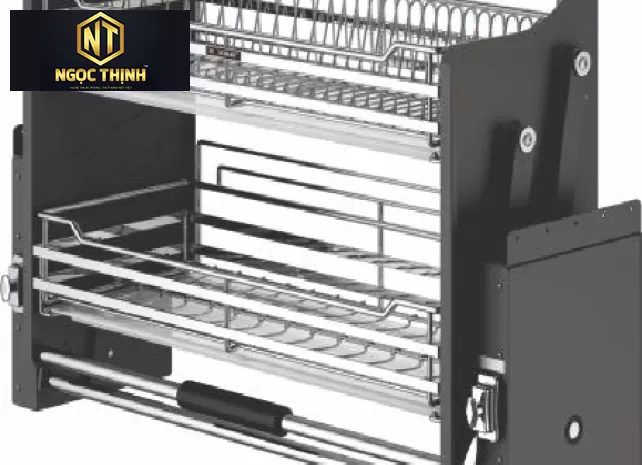 Giá chén bát nâng hạ di động 2 tầng R014-700